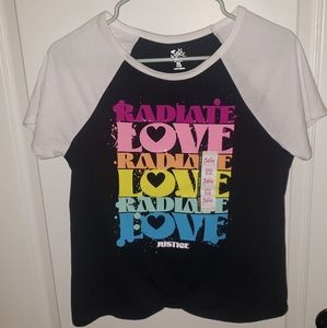 Kids Justice t-shirt. Size XLarge. Never worn.